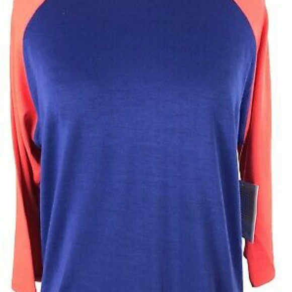 Lularoe Randy Blue/Red Large Raglan - Picture 1 of 3